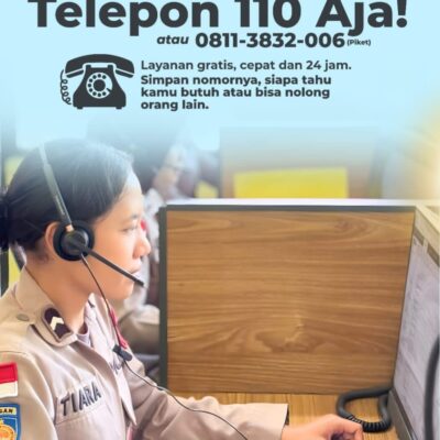 Keterangan foto: layanan call center Polres Manggarai Barat (Dok.Fajar NTT/Nurjana). 