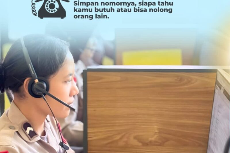 Keterangan foto: layanan call center Polres Manggarai Barat (Dok.Fajar NTT/Nurjana).