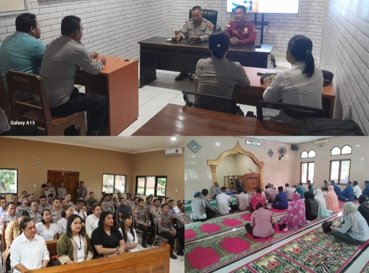 Polres Manggarai Barat kembali menggelar kegiatan Pembinaan Rohani dan Mental (Binrohtal) secara serentak pada Kamis, 13 November 2025. (Kolase Foto: Nurjana