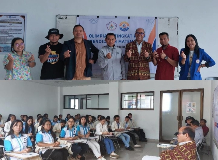 Prodi Pendidikan Matematika Unika Santu Paulus Ruteng menggelar Olimpiade Matematika (Kolase Foto: Fajar NTT)