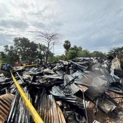 Kondisi rumah yang hangus terbakar